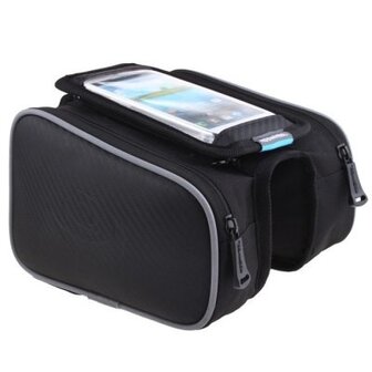 MTB voor Frame tas 5.5 Inch Mobile telefoon Pocket + dubbele zakken