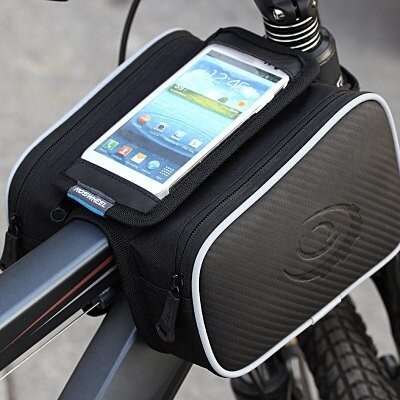 MTB voor Frame tas 5.5 Inch Mobile telefoon Pocket + dubbele zakken